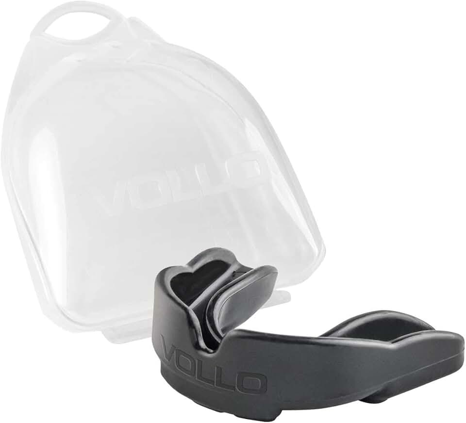 Protetor Bucal com Estojo - Preto, Vollo Sports