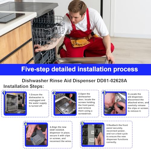 dd81-02628a dishwasher as- dispenser rinse aid 42  47  21in dd81-02202a detergent amp rinse aid dispenser - compatible for samsung dw80m2020us dw80r2031usug dw80n3030usuwub etc part