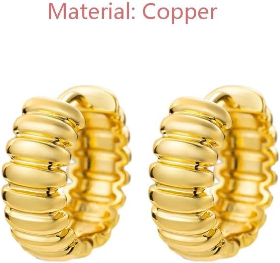 Earrings Ear Cuff Retro Striped Design Circle