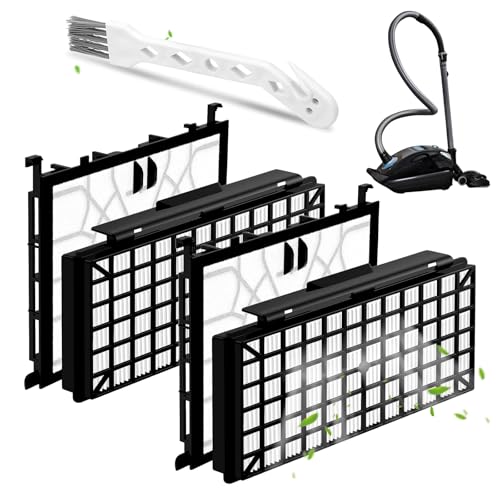 2 x Filtro Hepa + 2 x Filtri Compatibili per aspirapolvere Siemens Q5.0 Extreme SilencePower VSQ5X1230, Accessori Filtro di Ricambio per Filtro Aspirapolvere Siemens VZ154HFB / VZ02MSF / VSQ5X12M1