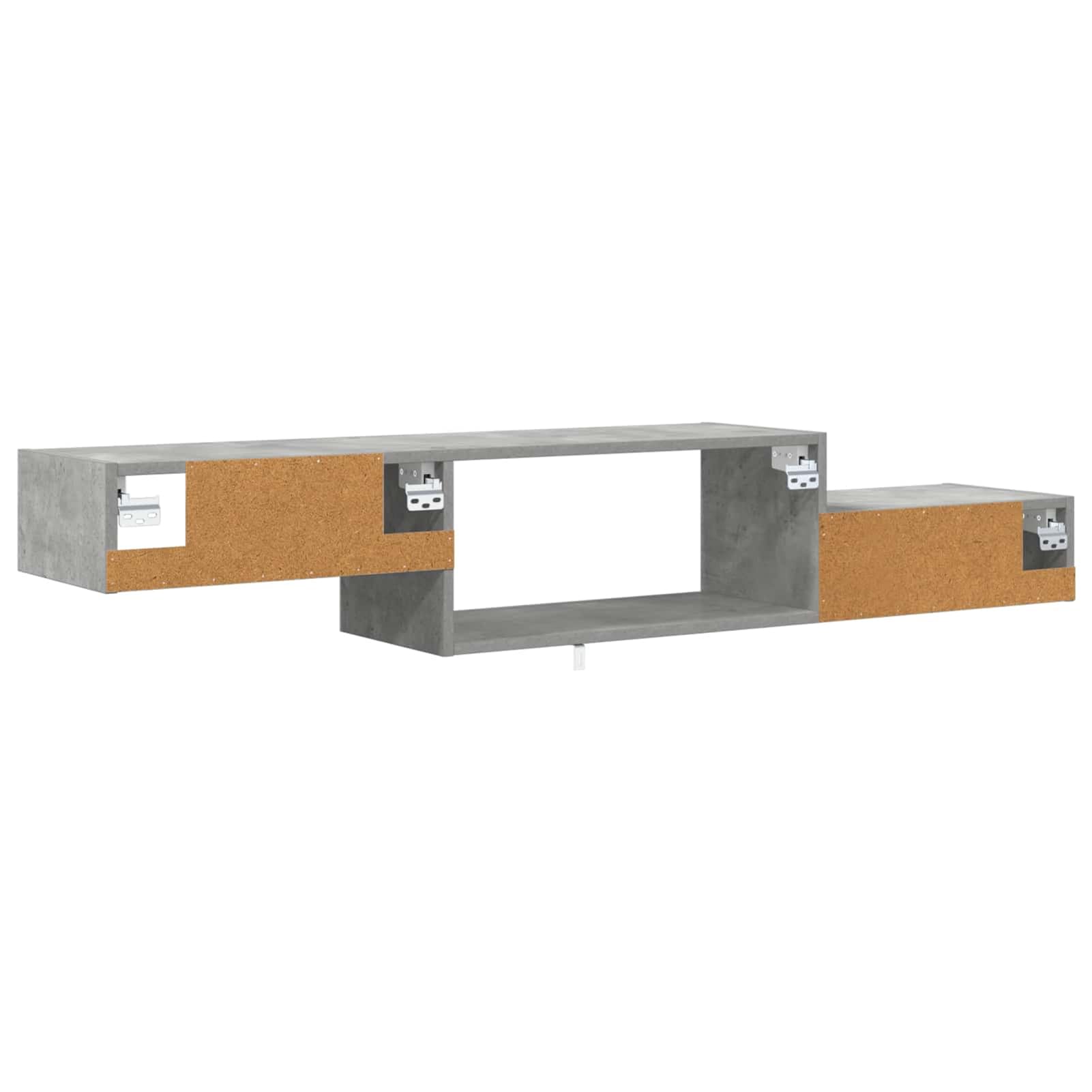 Gecheer Wandmontierter TV-Schrank Wandhalterung Betongrau, Fernsehschrank Fernsehtisch TV-Lowboard für Wohnzimmer Home-Cinema Gamerzimmer8005992