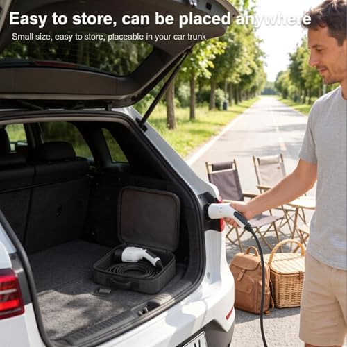 Organizador de coche fieltro premium para cables de carga con protección ignífuga e impermeable 5