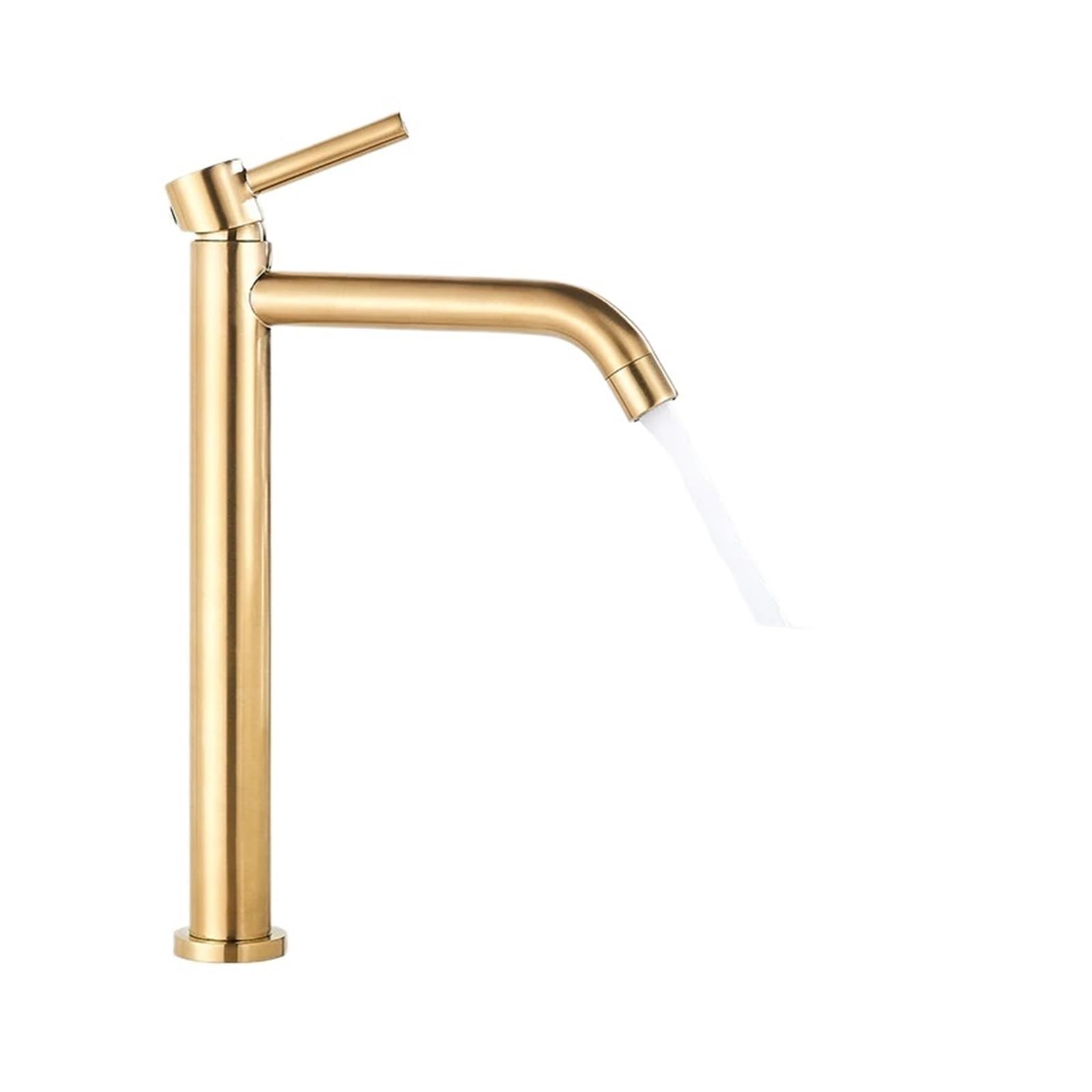 Mélangeur eau chaude froide or brossé en acier inoxydable pour lavabo de bain