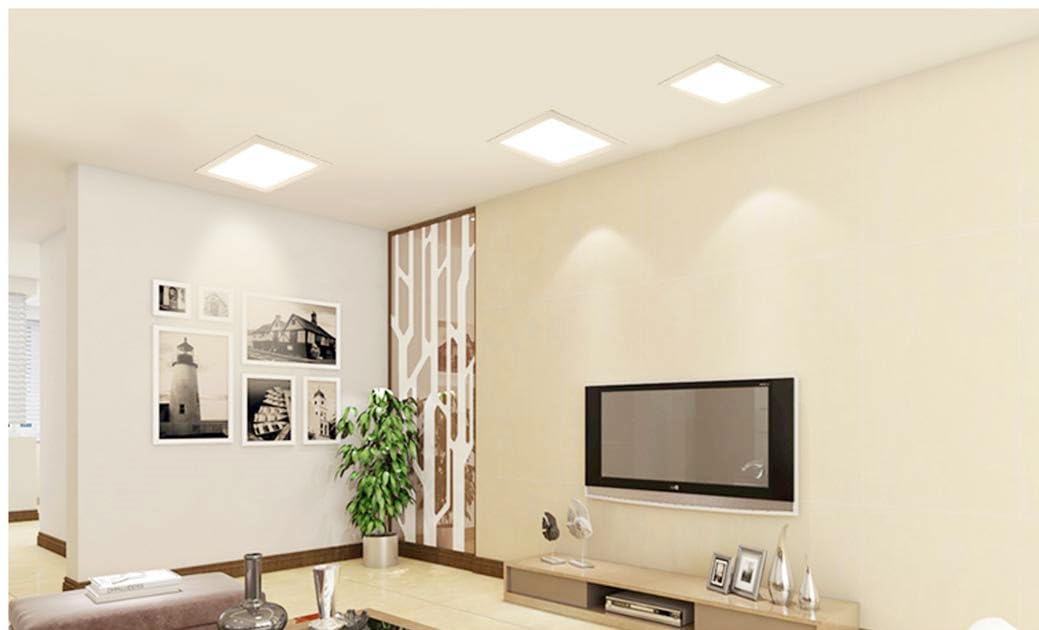 ONSSI® Pannello LED da soffitto 20 W, 2000 lm, quadrato, 220 x 220 mm (bianco neutro, 4500 K) Pannello LED super slim da incasso (PACK 10)