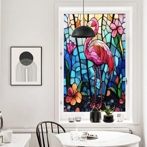 Vinilo decorativo para ventana con diseño Modern Flamingo miniatura 5