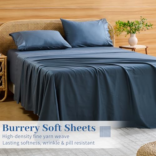 Image of Bedlifes 1000TC Egyptian Cotton Queen Sheets, 4Pcs 18-24 inch Extra Deep Pocket