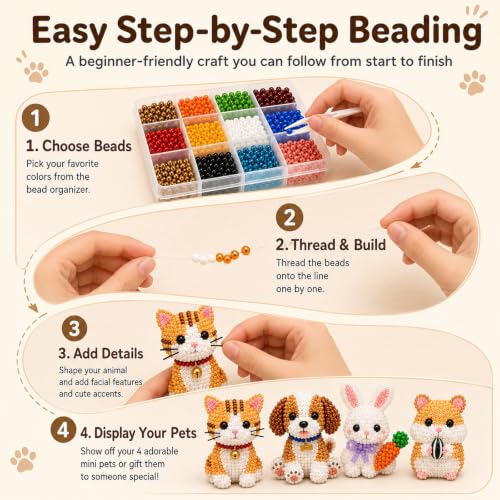 Animales con cuentas 3D en este kit de bricolaje Kelamit interactivo 4