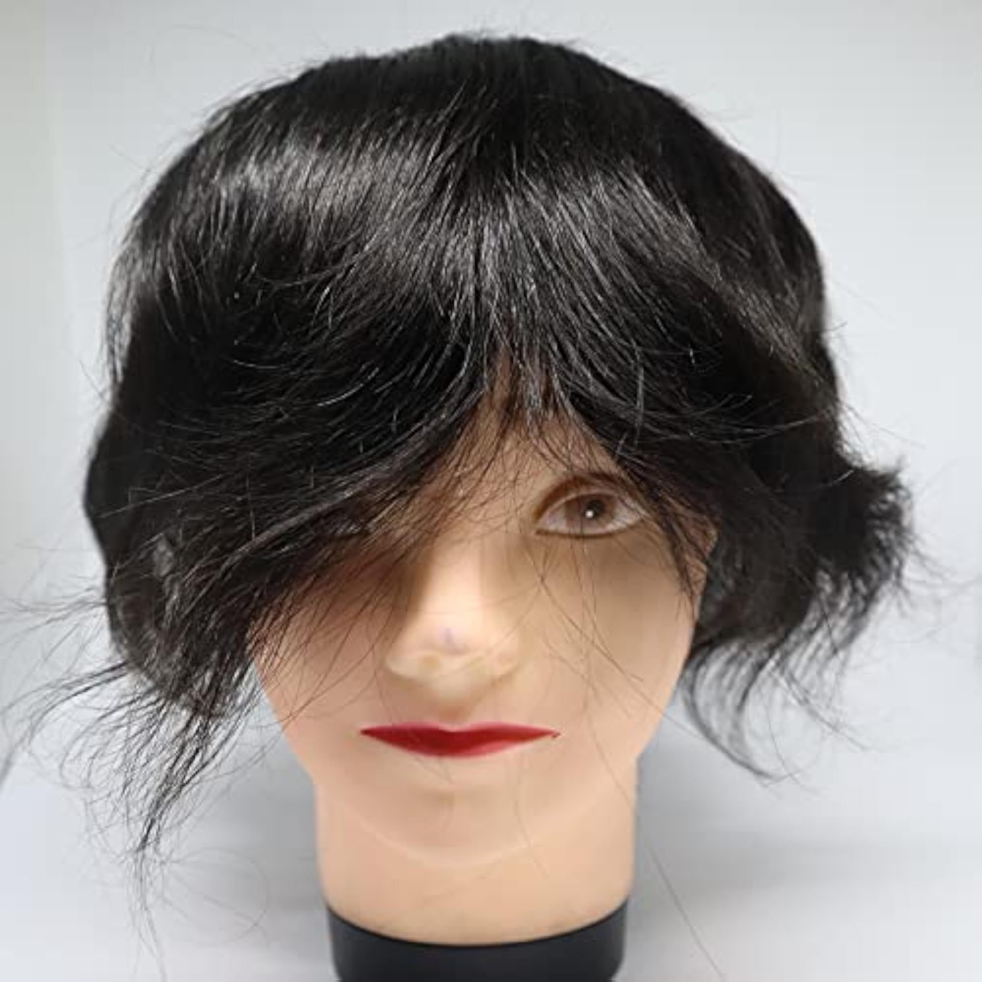 Human Hair Straight Mirage Hair Patch, Black
