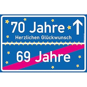 vanva 70 Jahre Herzlichen Glückwunsch Schild – Dekoration Partydeko Geschenk für den 70 Geburtstag 30x20cm Geschenk für…
