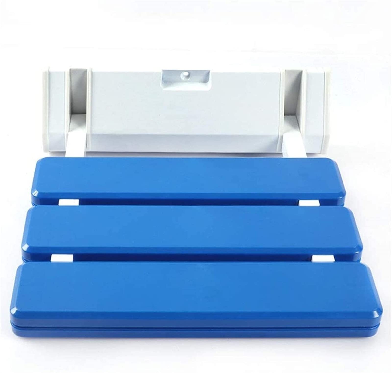 Tabouret de bain pliant mural bleu avec assise rabattable ergonomique