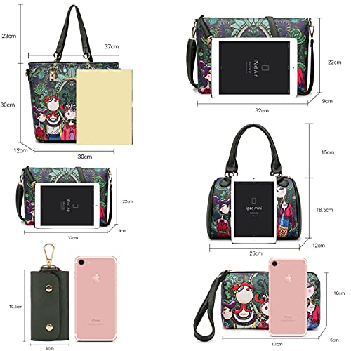 NIYUTA Borse da donna 6 pezzi Set da donna con