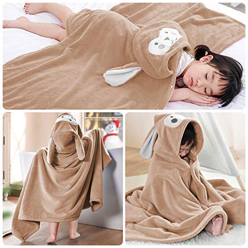 Image of ROMASA Baby Bath Towel Hooded Ultra Soft Towel Highly Absorbent Bathrobe Blanket Toddlers Shower Gifts for Boys Girls-27.5 inch x 55 inch (Kaqi)