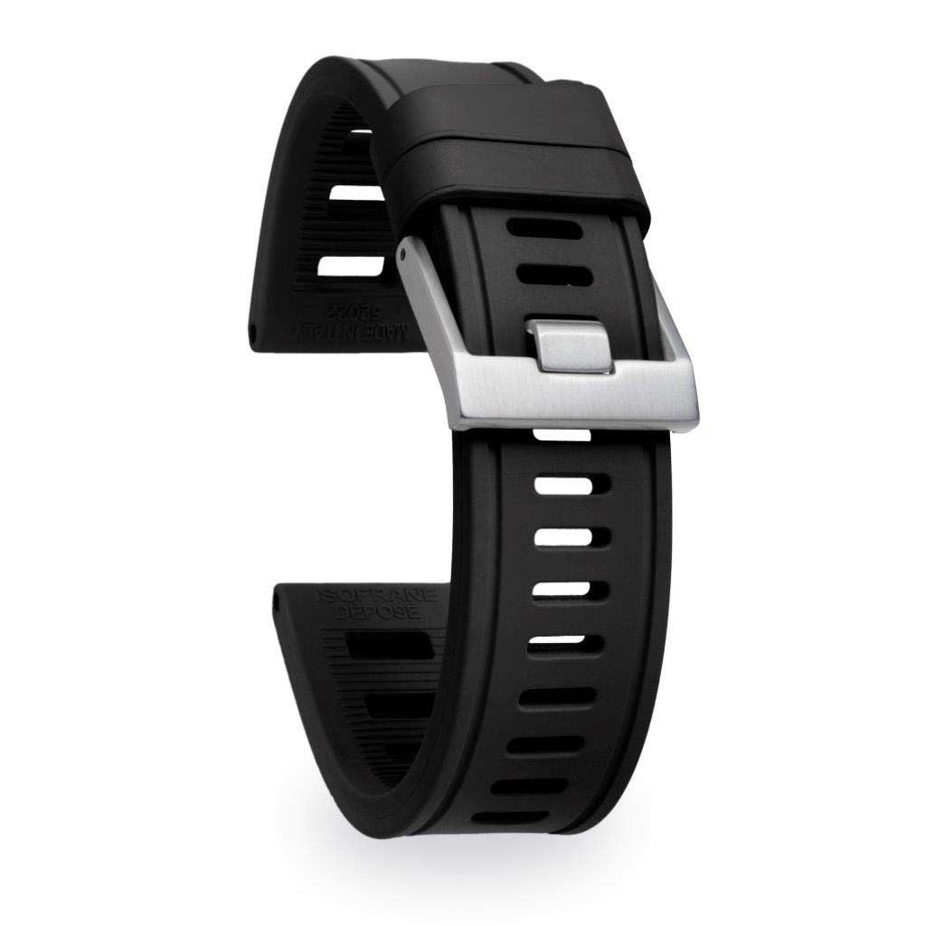 isofrane Rubber Watch Strap for Sports and Dive Watches (24mm, Black), black, 24mm, Sports,Vintage