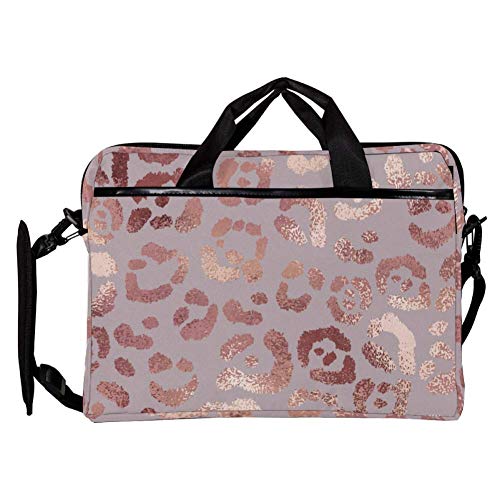 Maletín bandolera oro rosa con diseño de piel de leopardo multicolor 3
