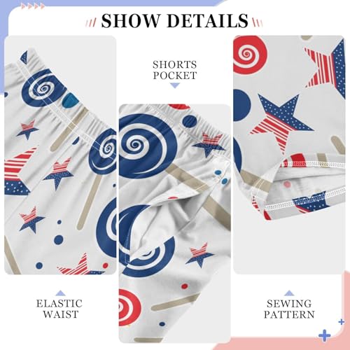 Lollipop and Star Boys Long Pants Soft Trousers Elastic Waist Kids Lounge Bottoms with Pockets S-XL4