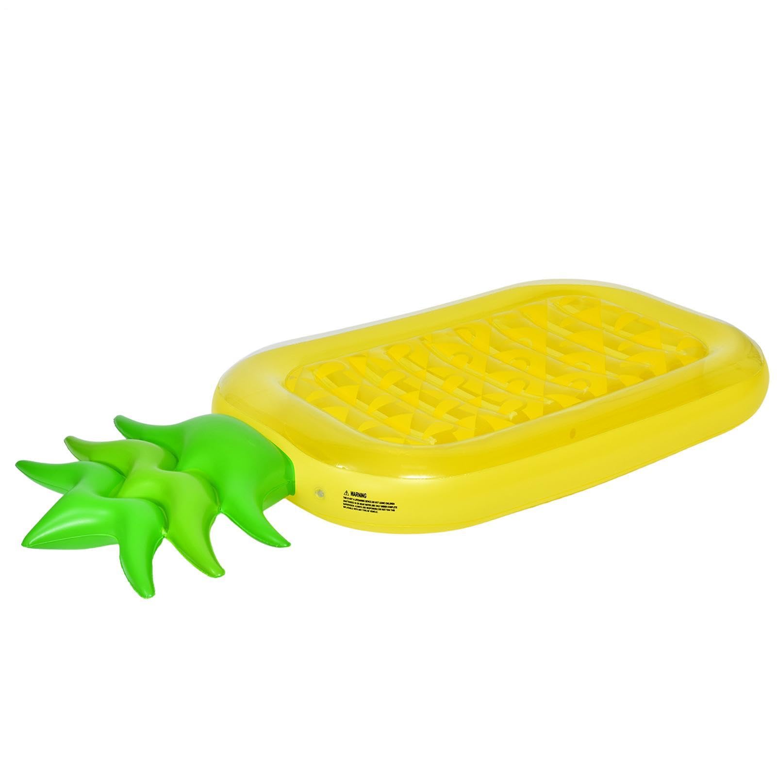 Flotador inflable para piscina - Balsa gigante de piña, cama de agua