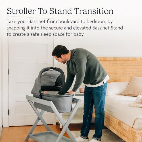 Image of UPPAbaby Bassinet Stand - Quick + Secure Attachment - White