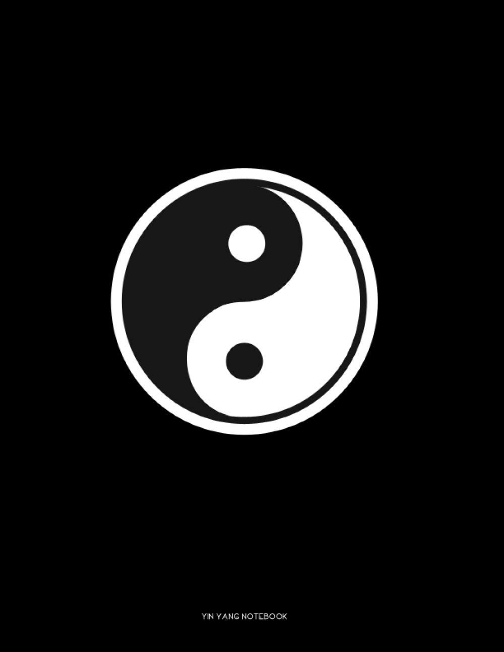 Yin Yang Notebook: Black Lined Paper Journal Diary (8.5 x 11 Large)