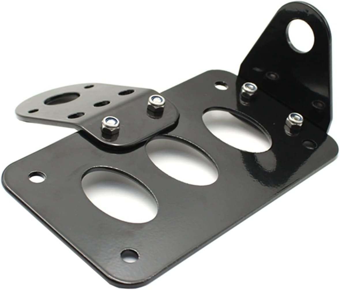 Motorcycle Side Mounted Tail Light Frame License Plate Bracket Retro Motorcycle Accessories Compatible with Sportster Bobber Chopper