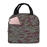 asbwuo Sac à lunch isotherme réutilisable avec code de programmation pour femmes, hommes, travail, pique-nique et bureau