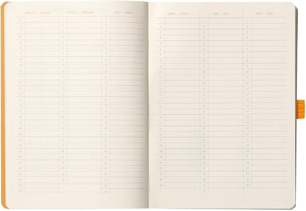 Visiter la boutique Rhodia RHODIA 117762C - Carnet Souple Goalbook Noir - A5 14,8 x 21 cm - Petits Carreaux - 240 p - Papier Clairefontaine Ivoire 90 g/m² - 2 Rubans, Fermeture Élastique - Couverture Simili Cuir in use