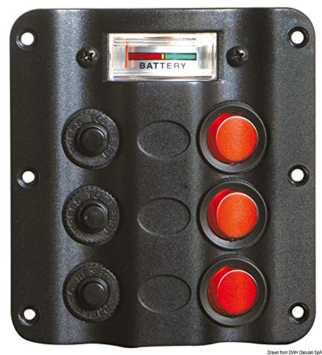OSCULATI Pannello Elettrico Wave 3+voltmetro