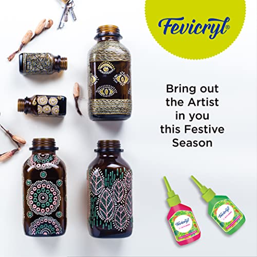 Fevicryl 3D Outliners Regular Kit 20ml x 5 | Fabric and Multi-Surface 3D Outliners Assorted Pack, Multi Colour | DIY Art & Craft | Ideal for Artists, Gifting (Image - 4)