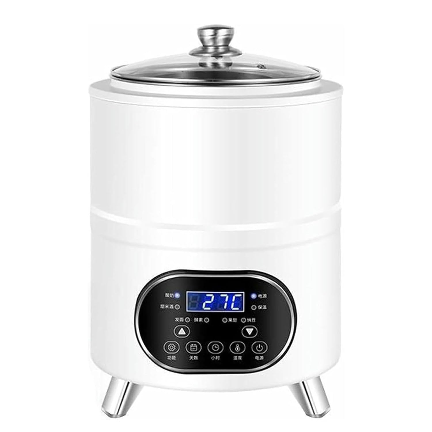 Maszyna Do Fermentacji Jogurtu 8l/12l,Fermentacja W Stałej Temperaturze 360°, Maszyna Do Fermentacji Czarnego Czosnku, Domowa Maszyna Do Produkcji Wina Z RyżU.Słodkiego Beige-12L
