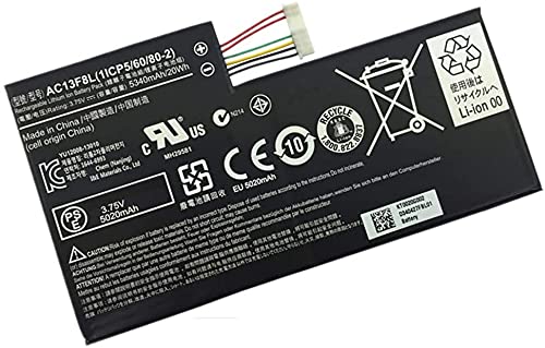 Lapmart AC13F3L AC13F8L Replacement Battery for Acer Iconia Tab A1-A810 A1-A811 Tablet W4-820P W4-820 1ICP5/60/80-2