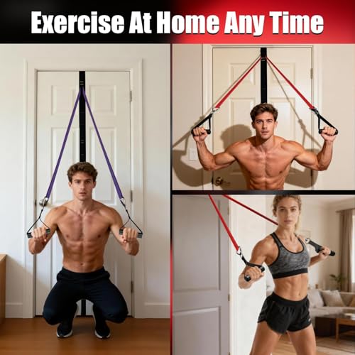 Image of LEEKEY Pull Up Assistance Bands,5-125LB Resistance Bands with Grip、Door Anchor、Gym Bag - Exercise Bands for Full-Body Training, Fitness, Physical Therapy -USA Original Patent