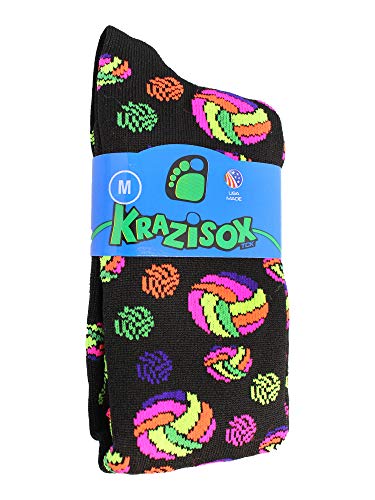 TCK Krazisox Neon Volleyball Logo Socks2