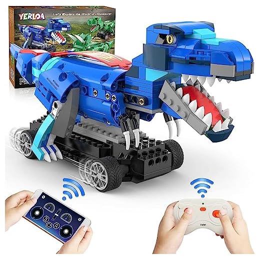 Yerloa Dinosaurios Juguetes Niños 6 Años, 343 Piezas Bloques Construccion Niños Jurassic World T-Rex Educativos Juguetes Regalo Niño 6 7 8 9 10 Años