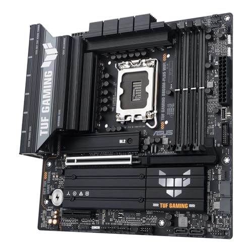 TUF GAMING B860M-PLUS WIFI, Scheda Madre Intel mATX, 12+1+2+1 Fasi di Alimentazione, Slot DDR5, PCIe 5.0, 3 Slot M.2, WiFi 7, Ethernet Realtek 2.5 GB, DisplayPort, HDMI, USB-C 20 Gbps, Nera - Scheda madre - Immagine 2