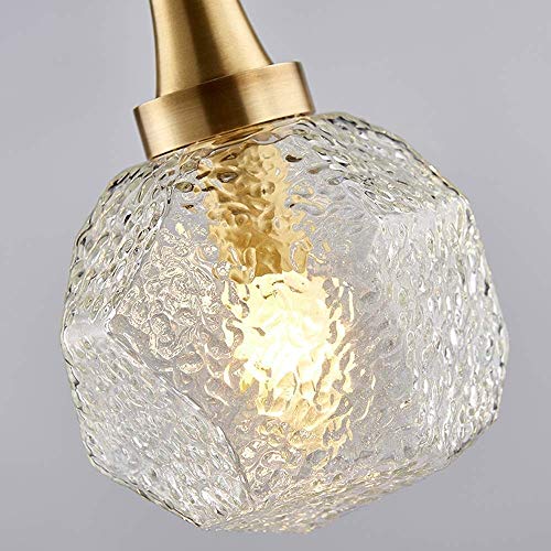 Lampe suspendue chambre moderne en verre avec douille E14 - 5