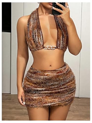 WDIRARA Women's Tie Dye Low Rise Mini Skirt Distressed Party Club Bodycon Skirts3