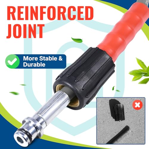 Image of YAMATIC Flexible Pressure Washer Hose 25 FT 1 /4 inch, M22-14mm Females