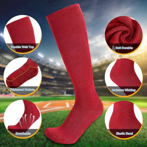 Image of Baseball Socks and Belt Combo for Youth Adult - Softball Socks and Belt for Boys and Girls