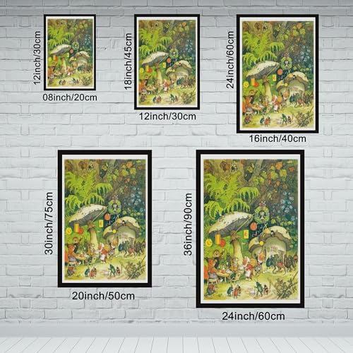 Impression sur toile fantastique Fritz Baumgarten deco murale rétro suspendue