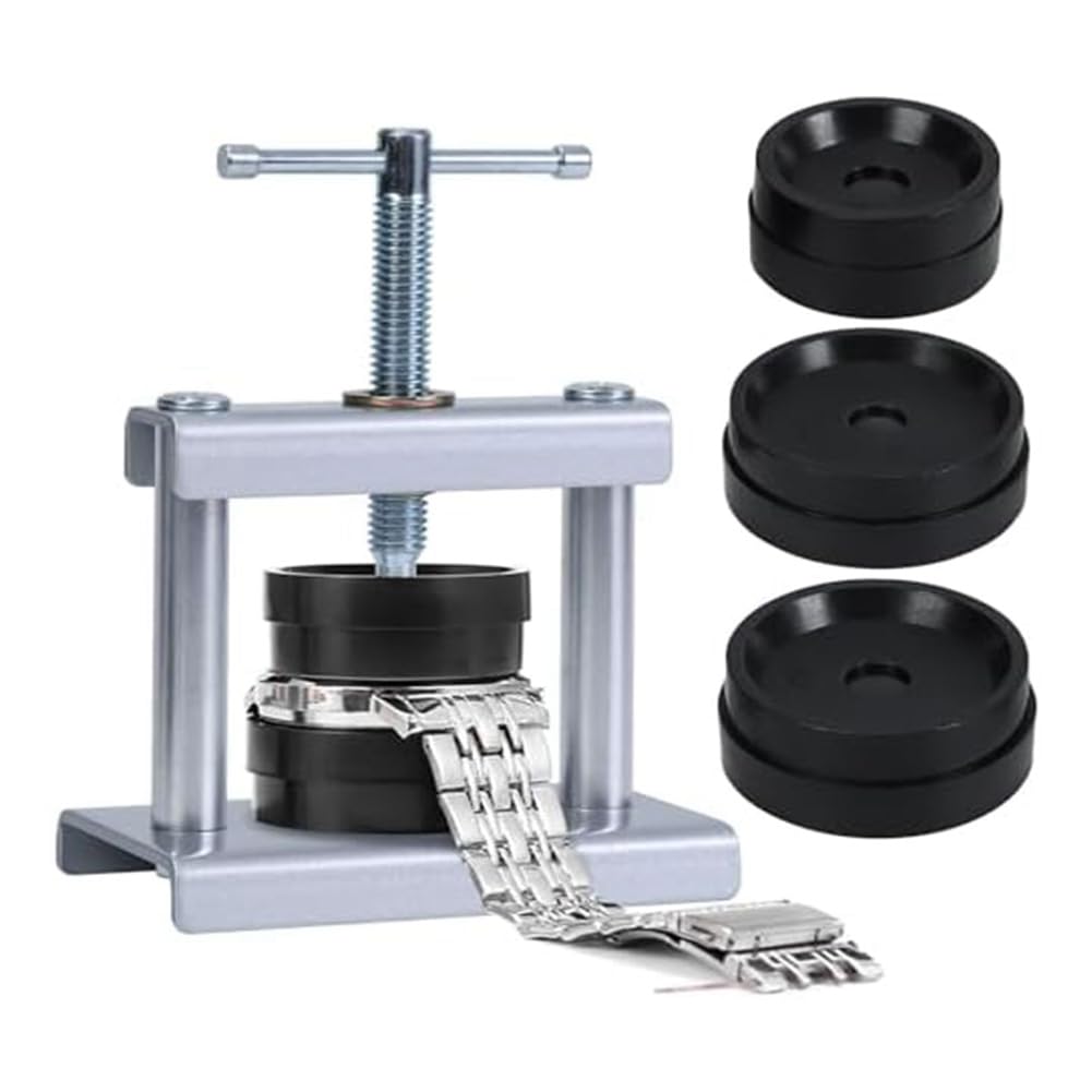Juego de Herramientas para prensar Relojes Que se Utiliza para Cerrar la Tapa Trasera del Reloj y reemplazar la batería del Reloj, Adecuado para el Kit de reparación de Relojes, como se m(