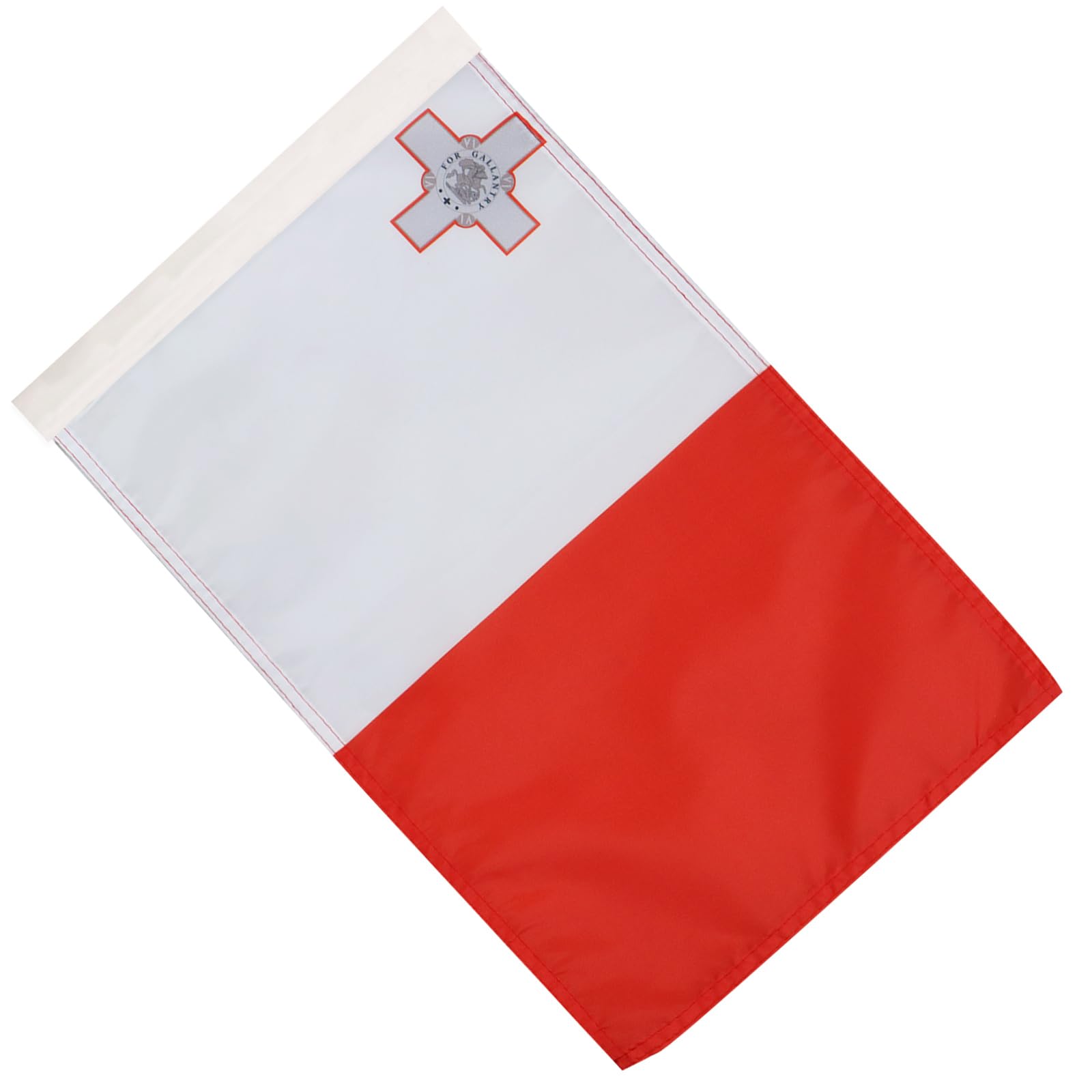 AZ FLAG Pavillon Civil Malte 45x30 Cm - Drapeau Nautique Marchand Maltais Pour Bateau Et Extérieur, Maille Bloquée Résistante Avec Anneaux Plastiques