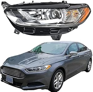 Headlight Replacement for 2013-2016 Ford Fusion 4Door Sedan Halogen Models Headlight Headlamp Left Driver Side