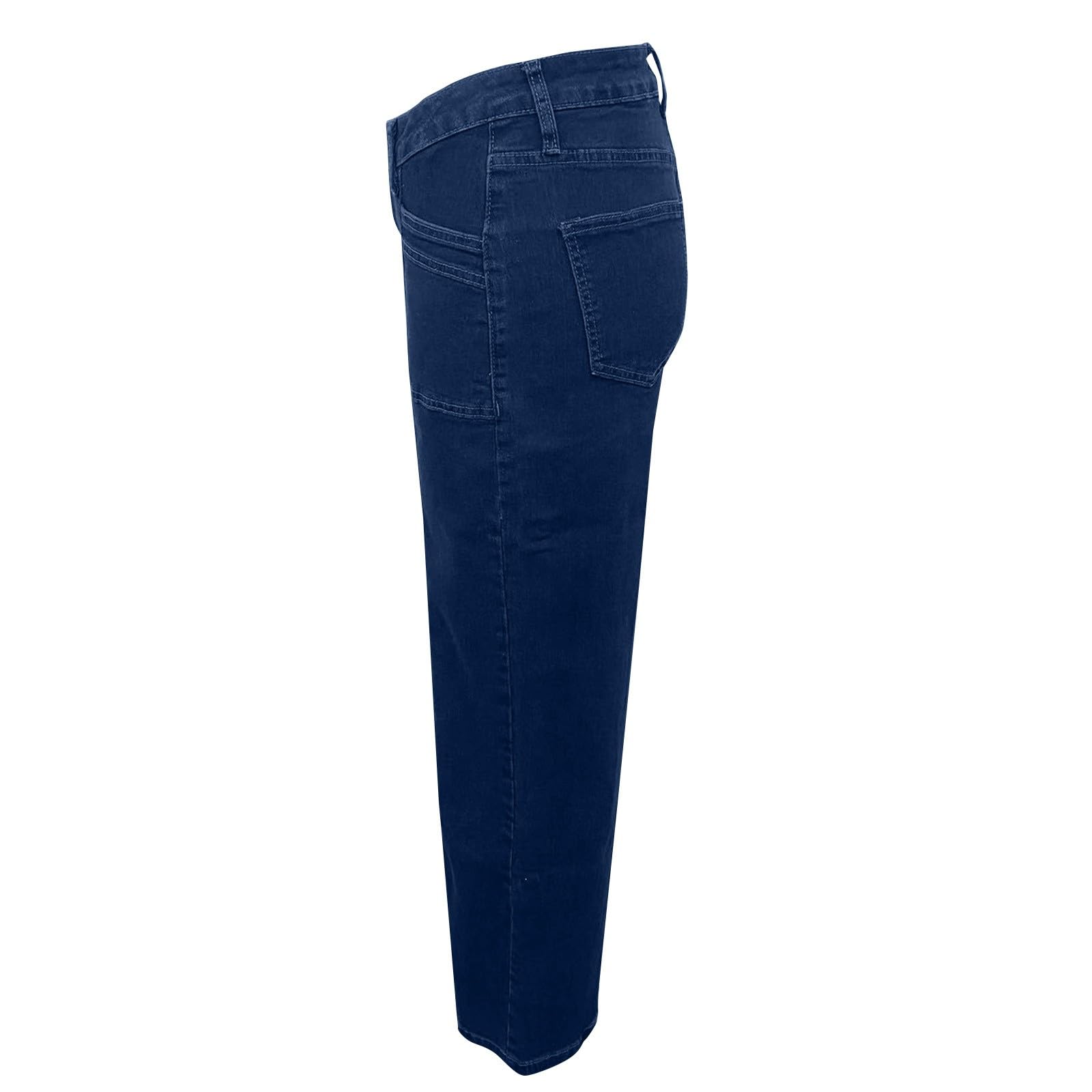 Jeans Baggy Donna Jeans Vita Alta Gamba Larga Casual Pantaloni Denim Elasticizzati Larghi Leggeri Eleganti Pantaloni Baggy Curvy Tempo Libero Comodi Streetwear Moda Palazzo Push Up
