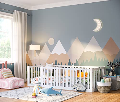 Bellabino Tapi Bodenbett 90 x 200 cm mit extra hohem Rausfallschutz,...