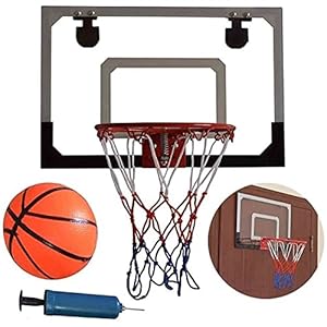 ZKLL Basketbal wand-Mount Boards,Indoor en Outdoor Basketbalset,Achterbord met pomp Rubber Ball,voor Kids Home Workout…