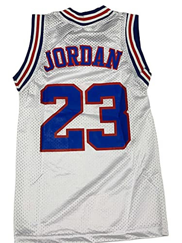 Jordan #23 Camisa de basquete branca, Branco, M
