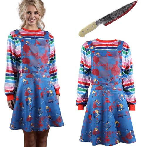 Maryparty Chucky Costume Adults Chucky Fancy Dress for Halloween Party (Style-1 S)