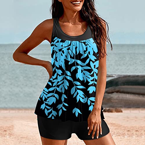Roupa de banho feminina 2024 tanquíni de duas peças com controle de barriga e shorts roupa de banho
