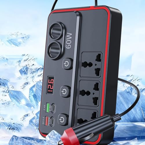 Inversor de corriente para coche transformador de salida 12V 24V a 220V 7