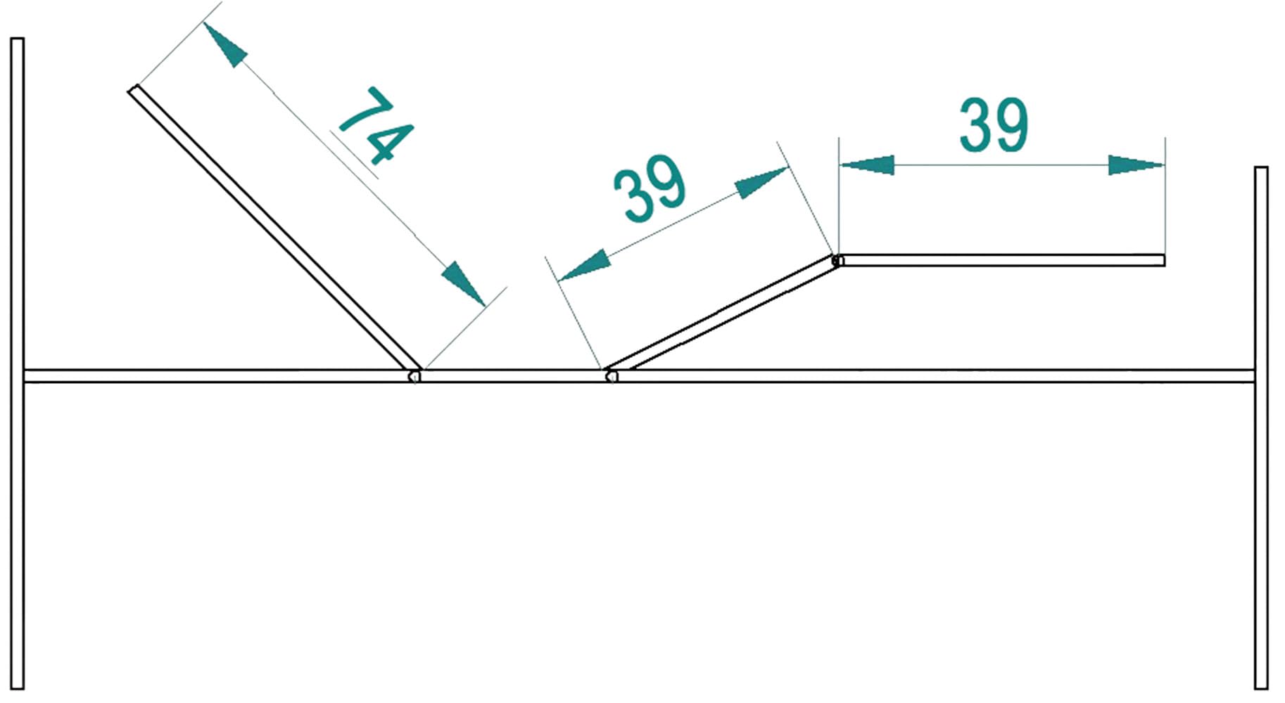 p age Letto Degenza Manuale, Larghezza 90 cm, Altezza 46 cm, Due Manovelle, Tre Snodi, Struttura in Metallo Bianco