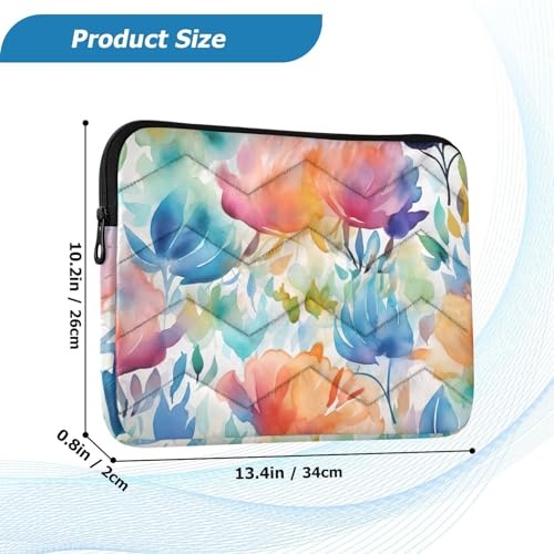 Funda para portátil 13-14 pulgadas con diseño floral miniatura 3